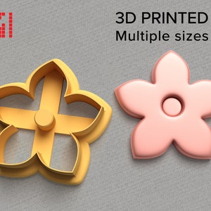 Five petal minimal flower polymer clay cutters Style C for handmade jewelry• 6 different Sizes •Sharp cutting Edges