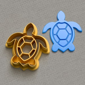 Sea turtle polymer clay cutters for handmade jewelry• 6 different Sizes •Sharp cutting Edges