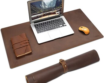 Leather Desk Mat, Custom Size Desk Pad, Personalized Office Accessories, Leather mat for Study, computer table etc.,Valentines gifts For