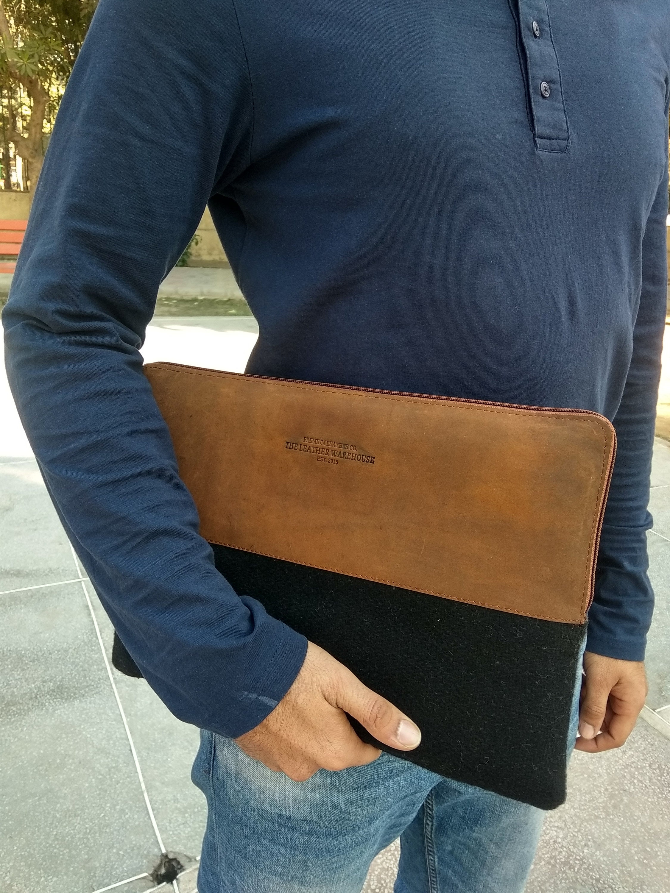 Leather handmade laptop sleeve for 13 inch laptops MacBook Etsy