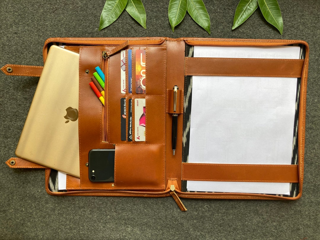 Personalized Leather Planner With Name/logo Leather Padfolio Etsy UK