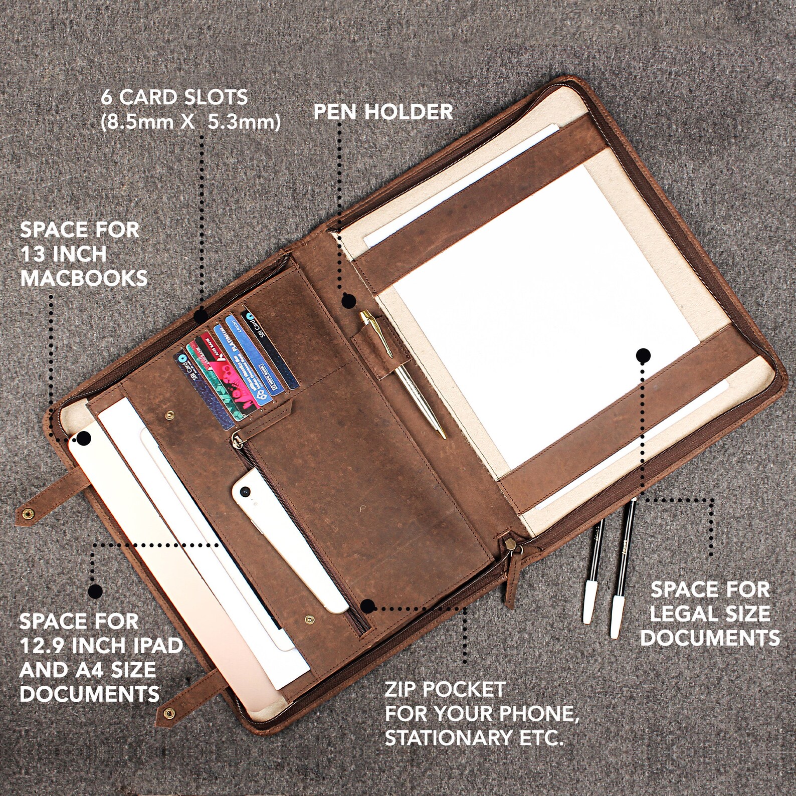 Leather portfolio for men leather legal pad portfolio Etsy