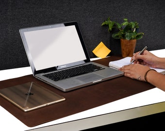 Leather Desk Mat, Large Mouse Pad, Handmade Custom Desk Pad, Genuine Leather Desk Mat, Office Decor, Desk Accessories, Leather Desk Pad,