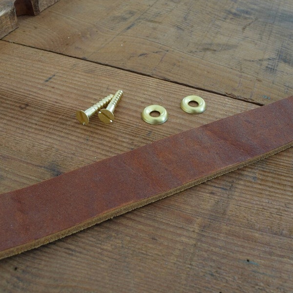 Bracelet en cuir pleine fleur fait main selle beige moderne rustique pour placard tiroir meuble coffre de rangement boîte en bois armoire