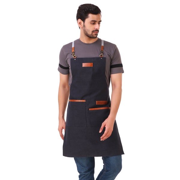 Personalized Canvas Apron Butcher Apron Cook Apron BBQ Apron Cooking Apron Blacksmith Apron Barber Apron woodwork apron