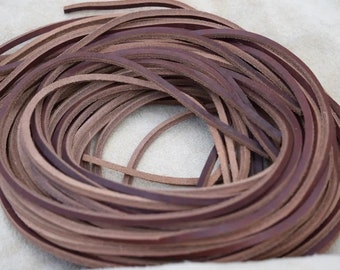 Full Grain Leather 1.5mm Square Shoe / Boots Laces Thongs Extra Strong 120cm long. One Pair.