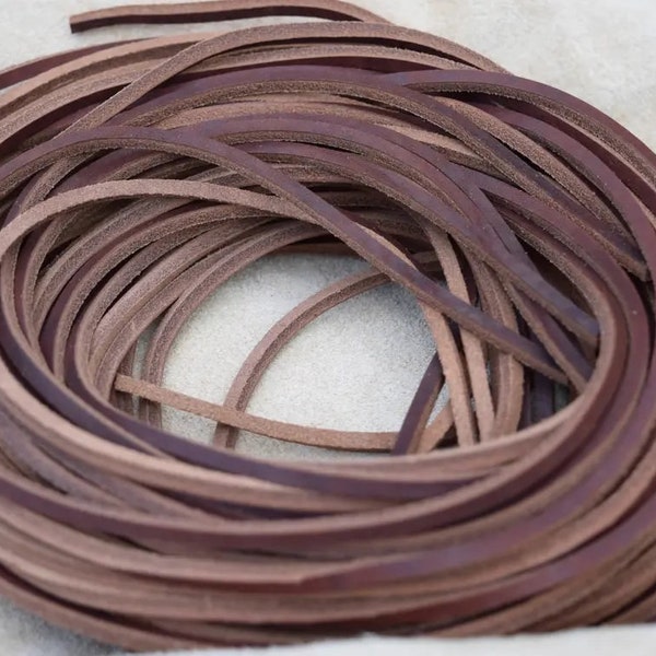 Full Grain Leather 1.5mm Square Shoe / Boots Laces Thongs Extra Strong 120cm long. One Pair.