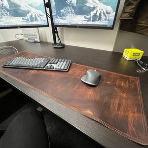 Custom Leather Desk Mat Personalize Your Workspace Leather Office Accessories Study Mat Computer Table Cover Perfect mother day Present