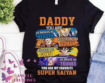 Daughter Daddy You Are As Strong As Goku Funny Dragonball Z Dbz Hoodie Goku Awesome Gift Idea For Fathers Day From Son Clothing Men