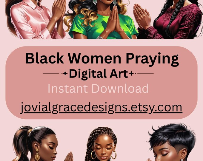 Black Women Praying Clipart