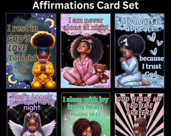 Children's Bedtime Prayers Affirmations set