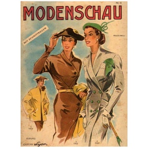 German 1950 S Women S Fashion Magazine Etsy
