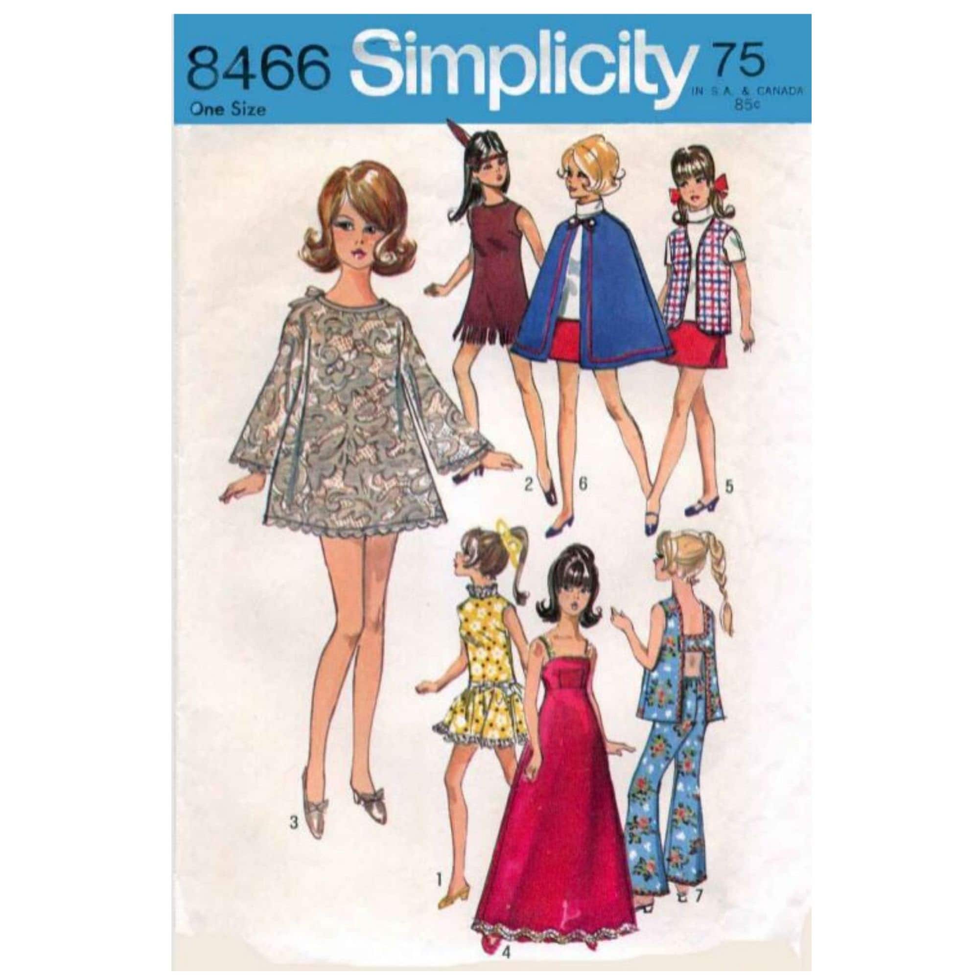 PDF Simplicity Vintage Barbie Simplicity 8466 11 1/2 inch Teen | Etsy