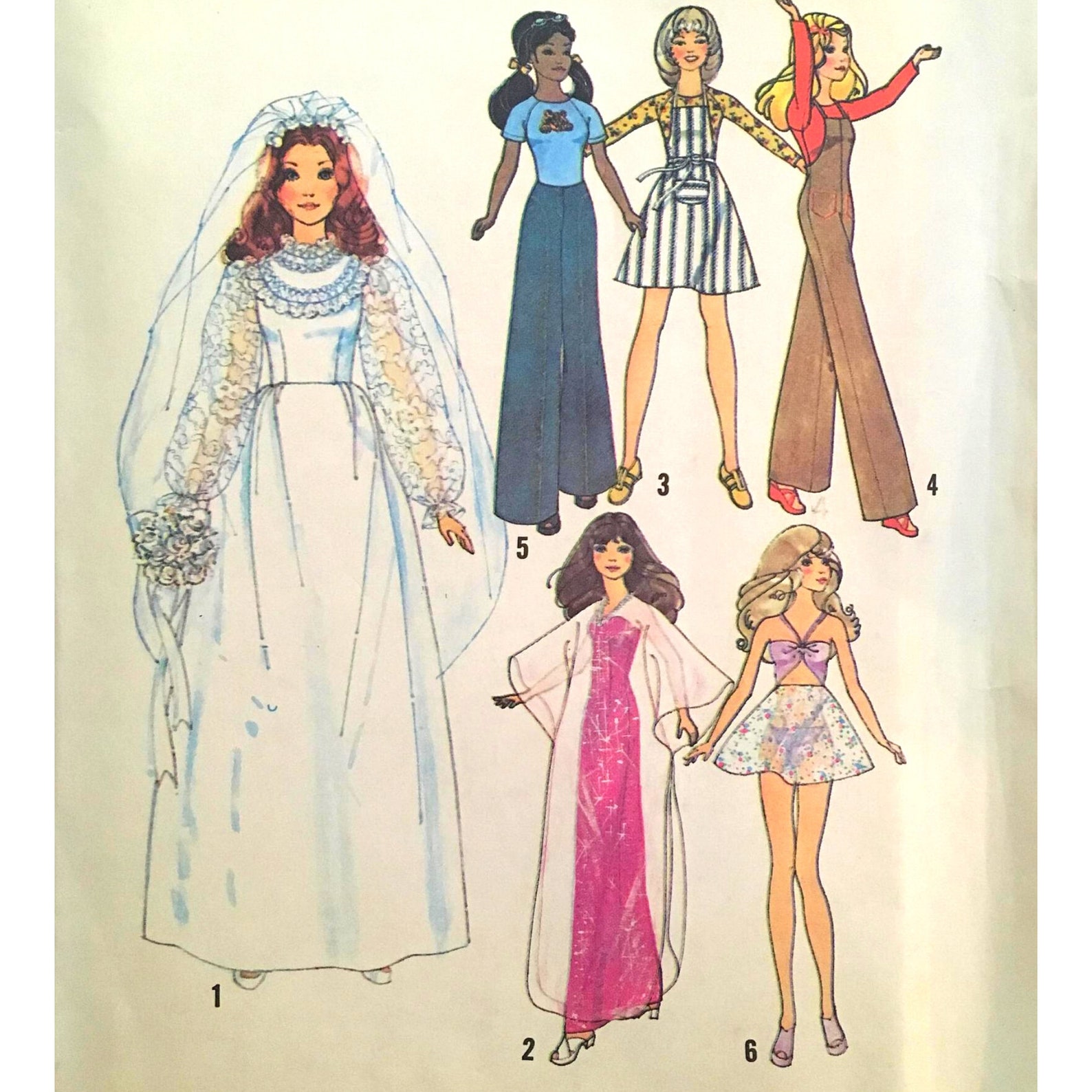 Vintage Simplicity 5673 Pattern for 11.5 Barbie doll Etsy
