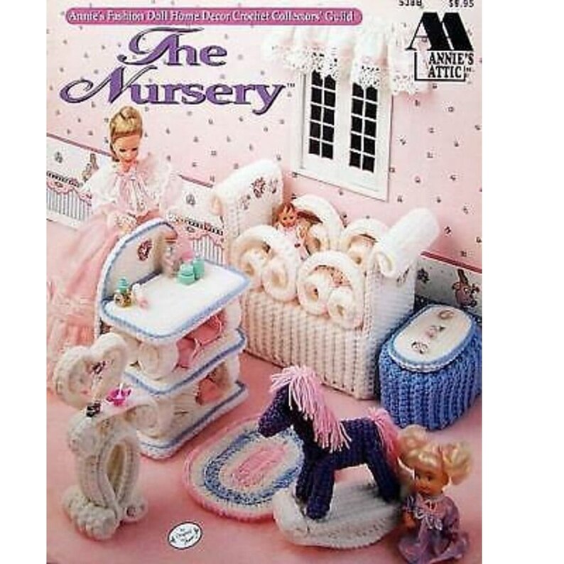 Annie#39;s Attic Crochet Doll Furniture THE NURSERY Crib Change