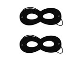 2pcs Black Superhero Felt Eye Masks Halloween Dress Up Masks Cosplay Half Masks with Elastic Rope for Kids Party