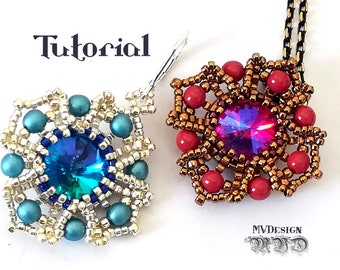 Tutorial Bead Earrings and Pendant Victoria - Bead Pattern PDF