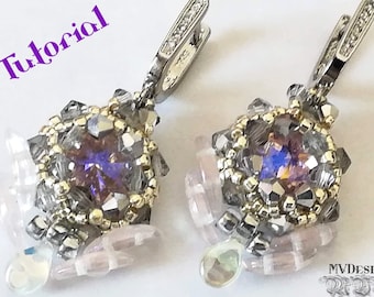 Tutorial Bead Earrings Love - Bead Pattern PDF