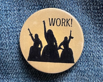 Hamilton the Musical inspired badge - work!