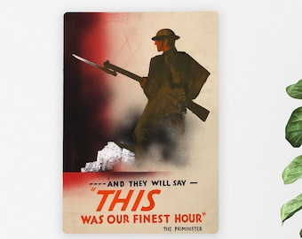 Ww2 Sign Display Retro WW2 Sign Vintage War Sign Reproduction Sign World War 2 1940s ...