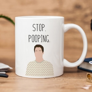 Chris Treager / Parques y Rec / Stop Poopin / Taza divertida / Taza de cita de Chris Treager