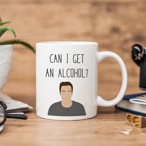 Nick Miller / Chica nueva / ¿Puedo conseguir alcohol? / Taza divertida / Taza con cita de Nick Miller