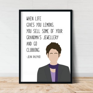 Jean Ralphio | Parken en recreatie | Kunst aan de muur | Citroenen | Ga clubben | Grappige citaataffiche
