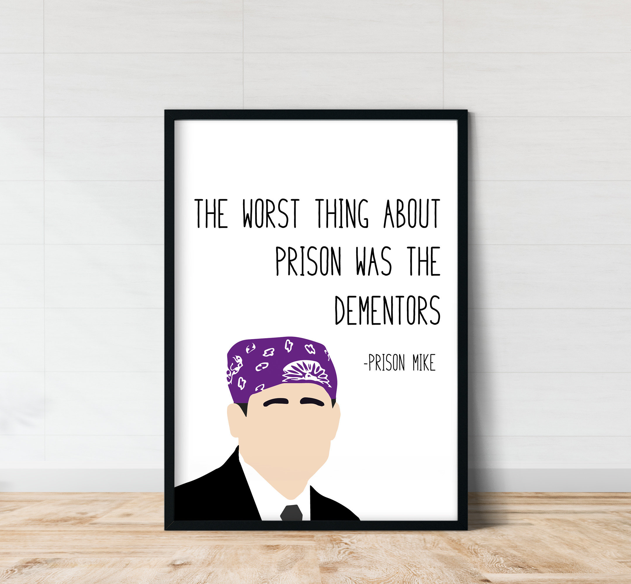Michael Scott The Office Wall Art Dementors Prison Mike Funny 