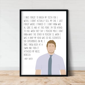 Andy Dwyer Secrets Parks and Recreation Quote Print | Parks and Rec Quotes | Gift