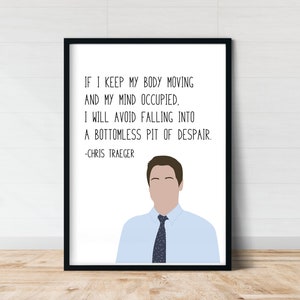 Chris Traeger / Parques y Rec / Arte de pared / Pozo de la desesperación / Cartel de la cita de Chris Traeger