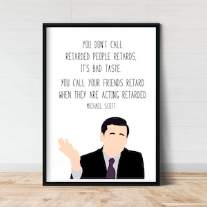 Michael Scott | The Office Wall Art | Funny Wall Art | The Office Quote Poster
