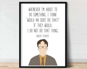 Dwight Schrute | The Office Wall Art | Do Something | Funny Wall Art | The Office Quote Poster