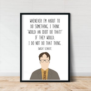 Dwight Schrute | The Office Wall Art | Do Something | Funny Wall Art | The Office Quote Poster