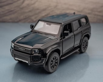 Toyota Land Cruiser 250 Prado Diecast Model Car | 1:36 Scale, Black