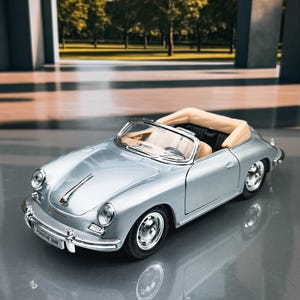 Porsche 356B Silver | Licensed Porsche Die Cast Model Car | Original Porsche Diecast | Scale 1:24 | Gift