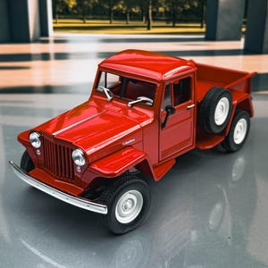 1947 Jeep Willys Pickup | Original Licensed Jeep Diecast Model Car | 1:24 Scale | Gift