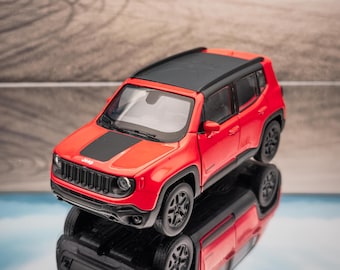 Jeep Renegade Diecast Model Car | 1:36 Scale, Red