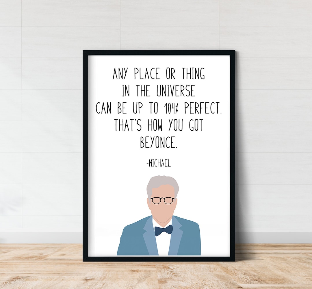 michael-quote-print-104-perfect-the-good-place-poster-etsy