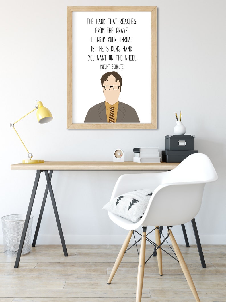 Dwight Schrute the Office Wall Art Strong Hand Funny Etsy Hong Kong