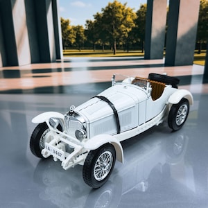 Mercedes Benz SSKL de 1931 | Modèle réduit de voiture moulé sous pression | Voitures miniatures anciennes | Mercedes Benz moulé sous pression | Modèle réduit de voiture à l&#39;échelle 1:18 | Cadeau de collection