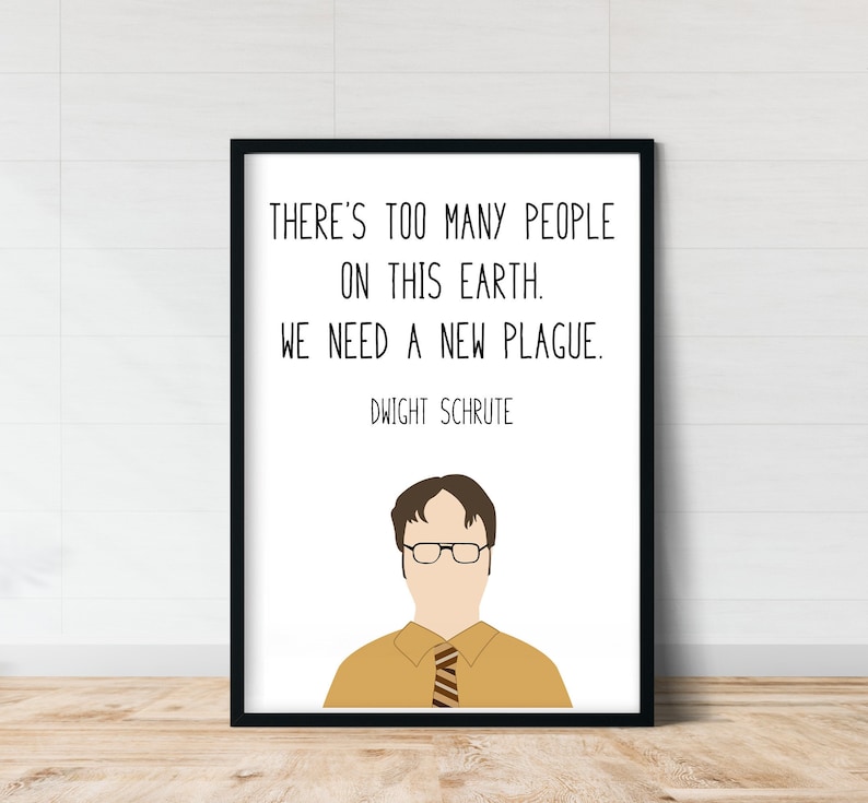 Dwight Schrute the Office Wall Art Plague Funny Wall Art Etsy
