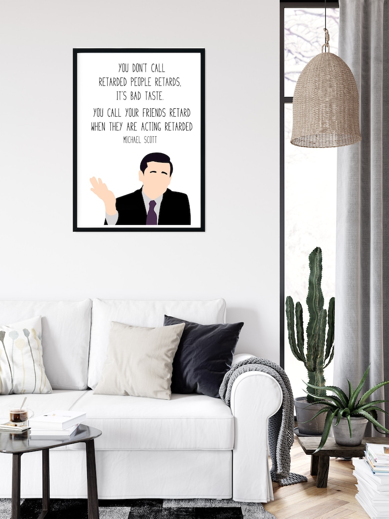 Michael Scott the Office Wall Art Funny Wall Art the Etsy