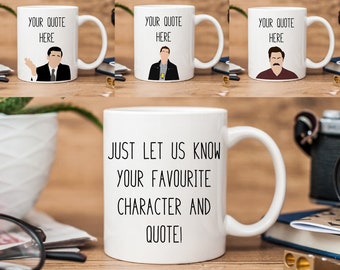 Custom TV Character Mug | Your Favourite Character Quote | Design and Quote Mug | Fully Personalised Mug | Customisable Gift