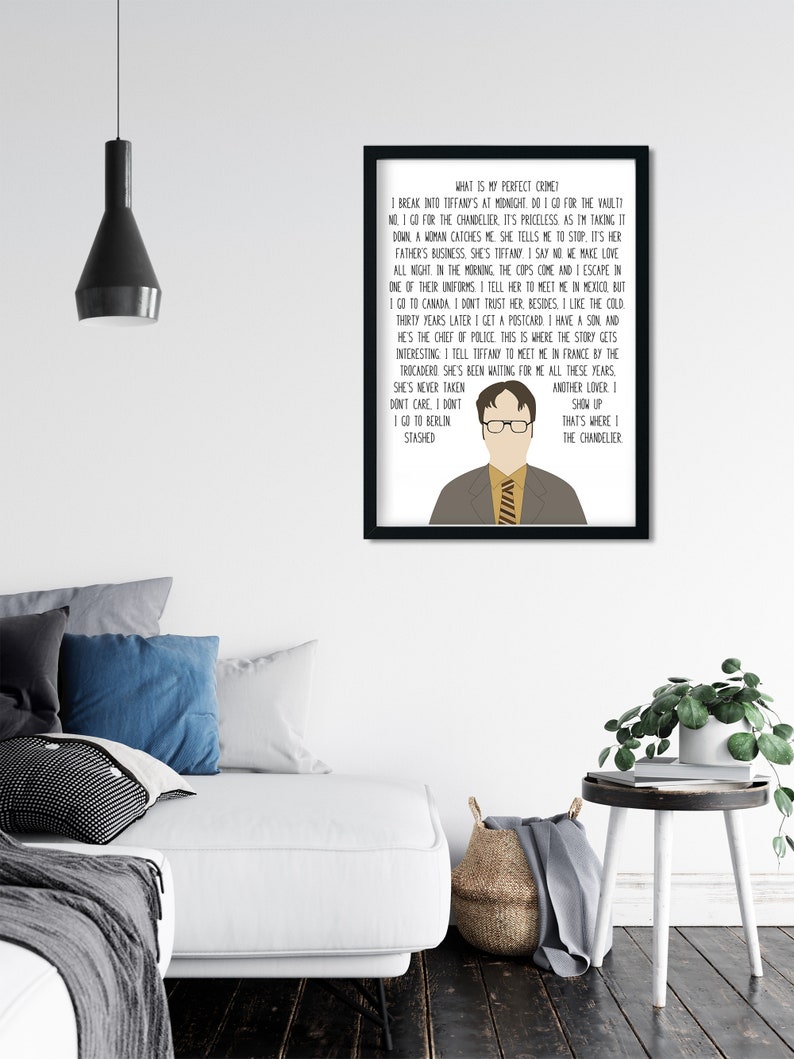 Dwight Schrute the Office Wall Art Perfect Crime Funny | Etsy Ireland