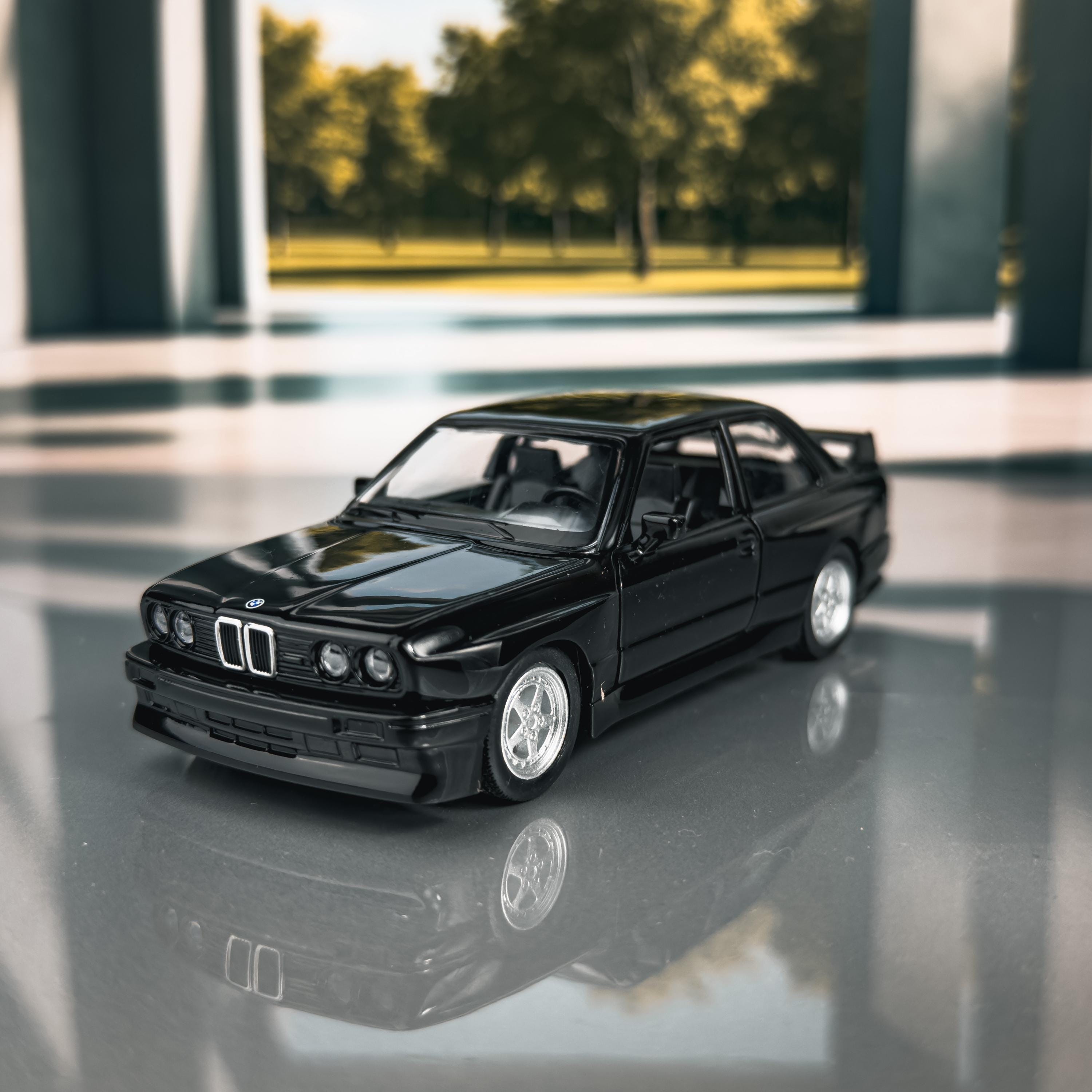 Generisch B-M-W 3er E30 M3 Coupe Schwarz 1982-1994 1/24 Burago Modell Auto