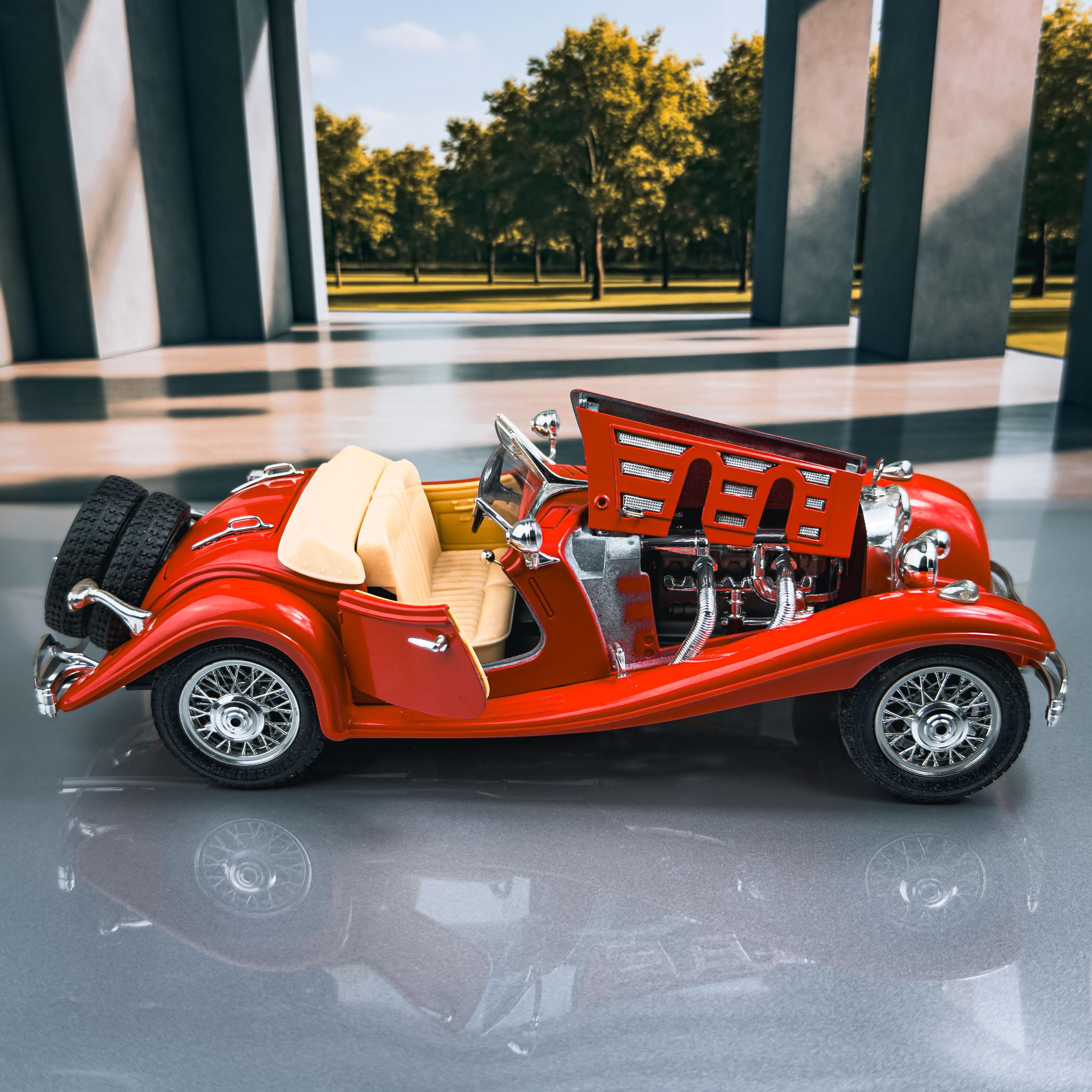 1936 Mercedes Benz 500K Roadster Vintage Diecast Model Car | 1:20
