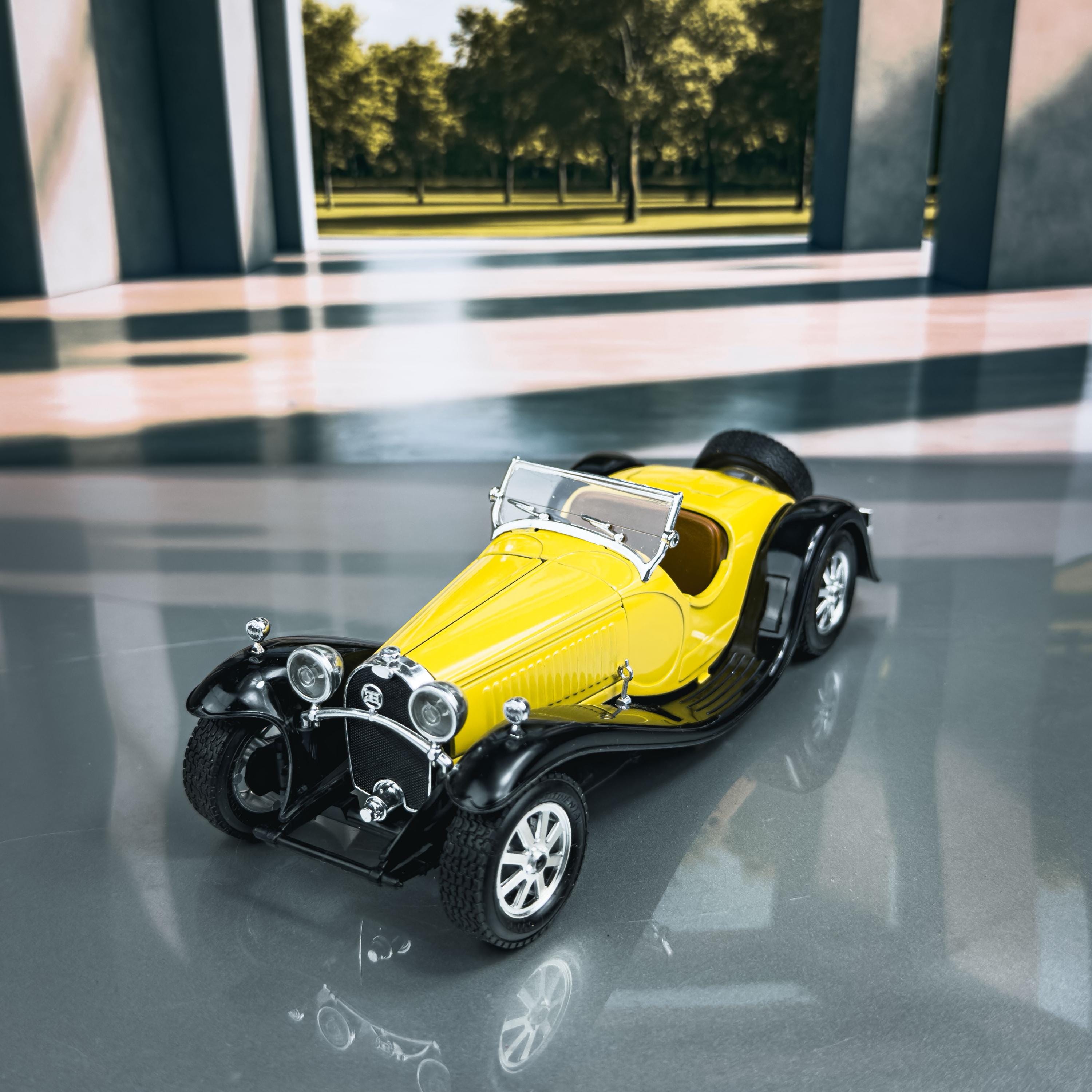 1920年代 ブガッティ風 レーシングカー 樹脂製模型 ヴィンテージ風 オブジェ 1932 ブガッティ タイプ 55 | ダイキャストモデルカー | ヴィンテージ
