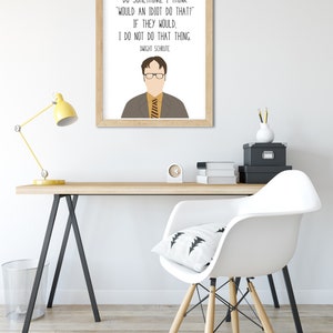Dwight Schrute The Office Wall Art Do Something Funny Wall Art The Office Quote Poster image 4