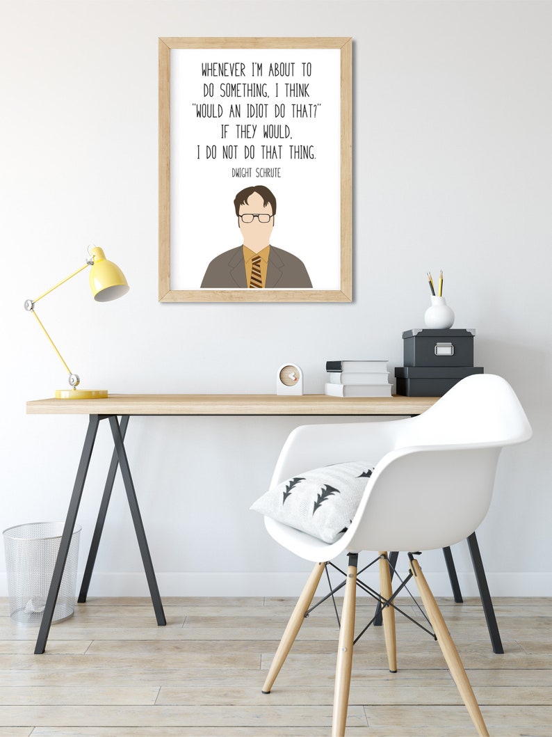 Dwight Schrute The Office Wall Art Do Something Funny Wall Art The Office Quote Poster image 4