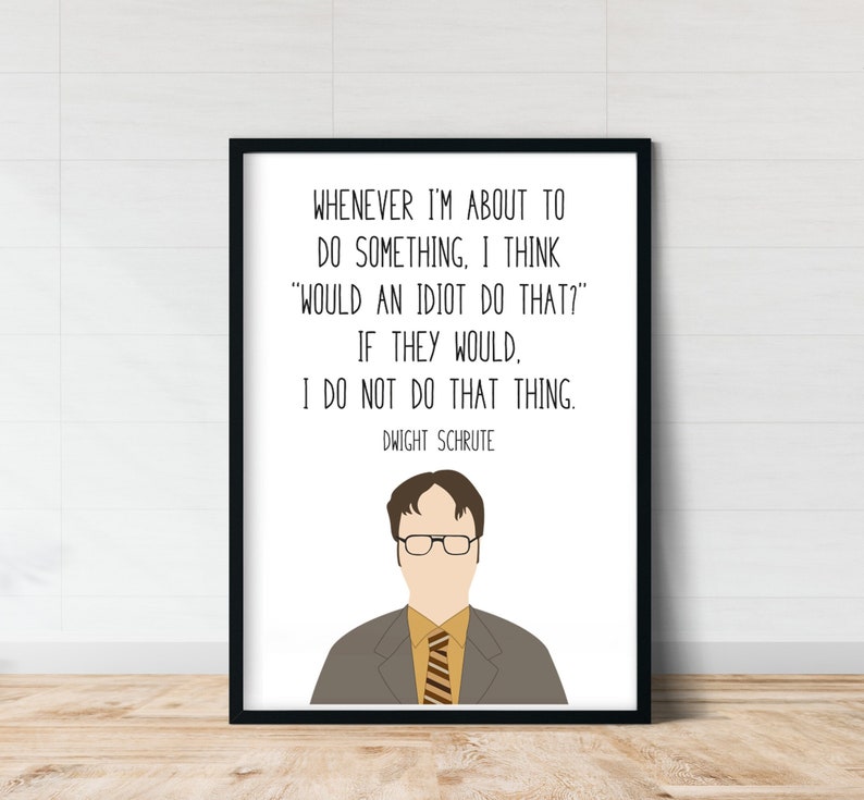 Dwight Schrute The Office Wall Art Do Something Funny Wall Art The Office Quote Poster image 1